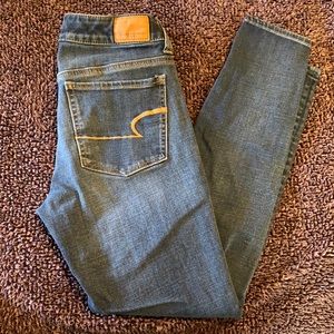 American Eagle skinny jeans.